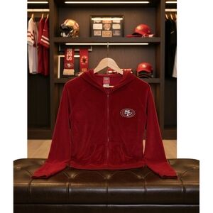 NFL Women's Red Zip-Up Hoodie Jacket